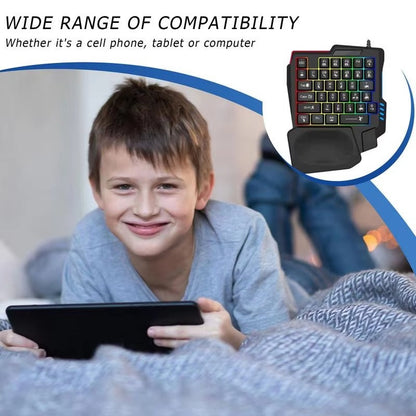 RGB One-Hand Gaming Combo