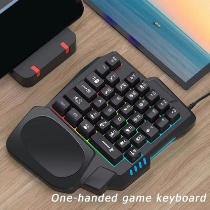 RGB One-Hand Gaming Combo